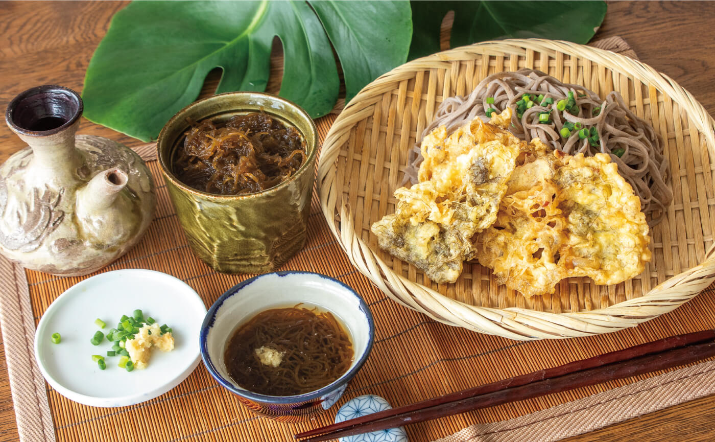 もずくそば定食