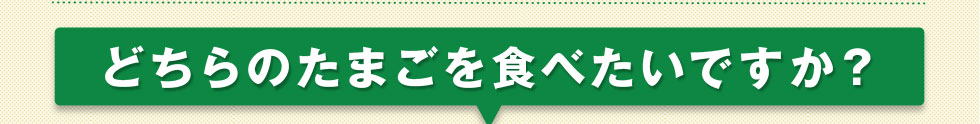 どちらのたまごを食べたいですか？
